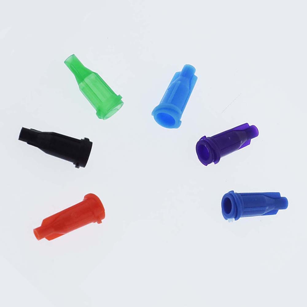 Dispensing Syringe Cap Tip Luer Lock (Black / Red / Blue / Light Blue /  Purple/ Green) 1000PCS 