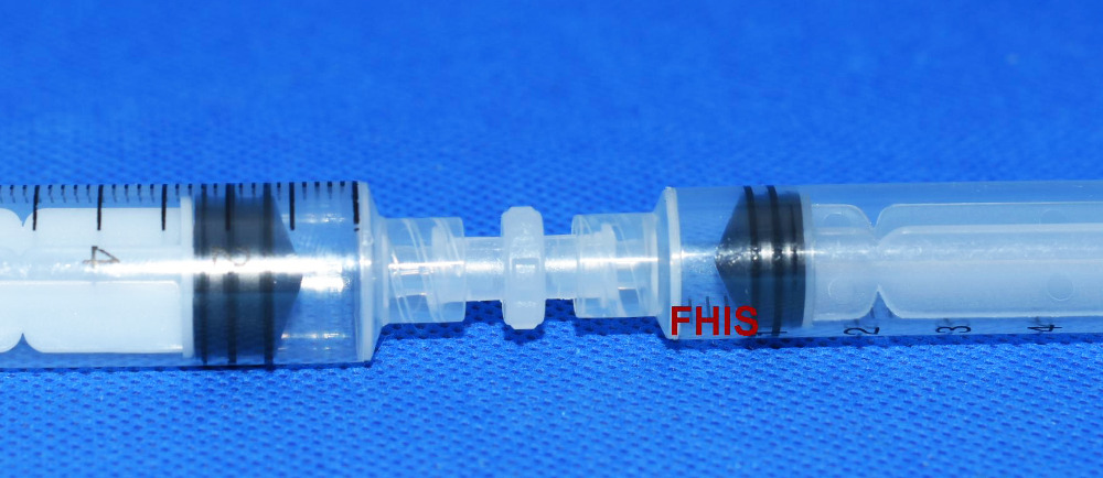 Connecteur de seringue à deux résistants à haute température, corrosion  pour liquide circulant